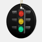 Verkeerslicht rood geel groen keramisch ornament (Links)