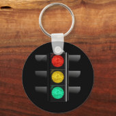 Verkeerslicht rood geel groen sleutelhanger (Voorkant)