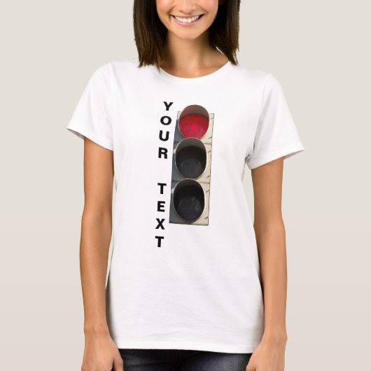 Verkeerslicht - rood t-shirt (Voorkant)