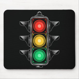 Verkeerslicht Shirt Volwassen Kinder Verkeerslicht Muismat