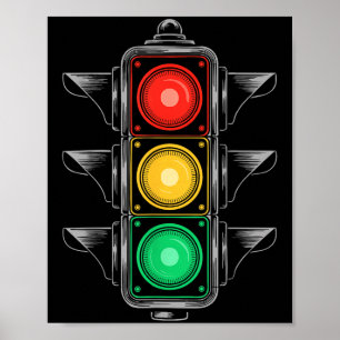 Verkeerslicht Shirt Volwassenen Kinderen Verkeersl Poster