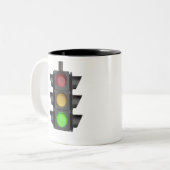 Verkeerslicht Tweekleurige Koffiemok (Voorkant links)