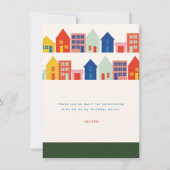 Verkeerslicht Verjaardagsfeestje Dank u Bedankkaart (Achterkant)