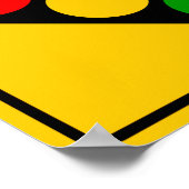 Verkeerslicht voor snelwegteken poster (Hoek)