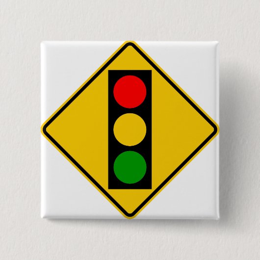 Verkeerslicht voor snelwegteken vierkante button 5,1 cm (Voorkant)