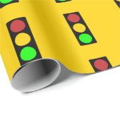Verkeerslicht vóór waarschuwingbord cadeaupapier (Rol Hoek)