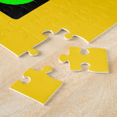 Verkeerslicht vóór waarschuwingbord legpuzzel (Zijkant)