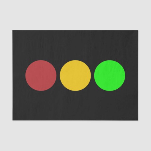 Verkeerslicht Vooruitwaarschuwings Wegteken Patroo Tissuepapier (Voorkant)