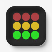 Verkeerslicht Vooruitwaarschuwingstekenpatroon Papieren Bordje (Voorkant)