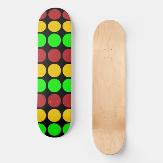 Verkeerslicht Vooruitwaarschuwingstekenpatroon Persoonlijk Skateboard (Voorkant)