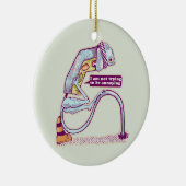 Verkeerslicht ziet er verdrietig uit keramisch ornament (Rechts)