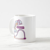 Verkeerslicht ziet er verdrietig uit koffiemok (Voorkant links)