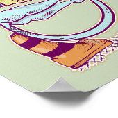 Verkeerslicht ziet er verdrietig uit poster (Hoek)