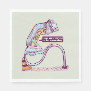 Verkeerslicht ziet er verdrietig uit servet