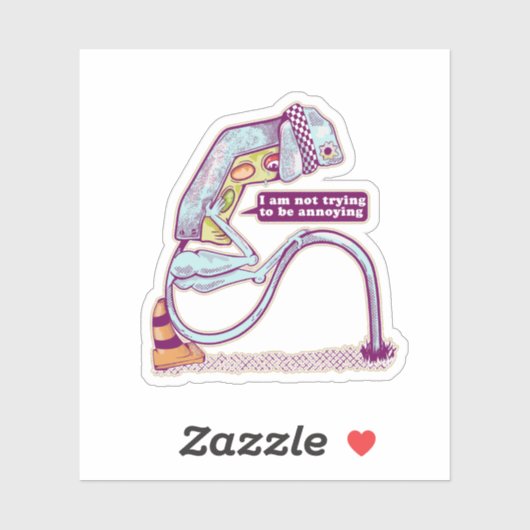 Verkeerslicht ziet er verdrietig uit sticker (Vel)