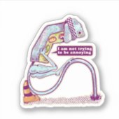 Verkeerslicht ziet er verdrietig uit sticker (Voorkant)