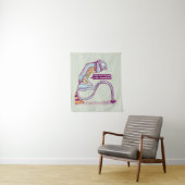 Verkeerslicht ziet er verdrietig uit wandkleed (In situ)