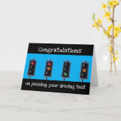 Verkeerslichten die testgelukwensen drijven kaart (Gele Bloem)