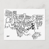 Verkeerslichten in de supermarkt grappig briefkaart (Voorkant)