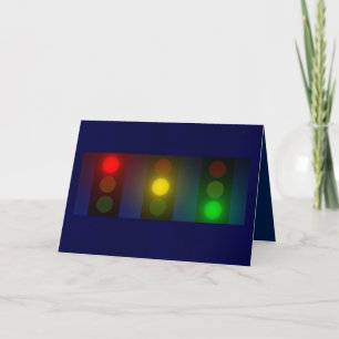 Verkeerslichten kerstkaart feestdagen kaart