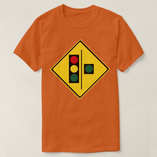 Verkeerslichten met Continuous Green T-shirt (Design voorkant)