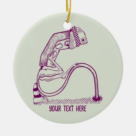 Verkeerslichten met verlaagde lichtsterkte keramisch ornament (Voorkant)