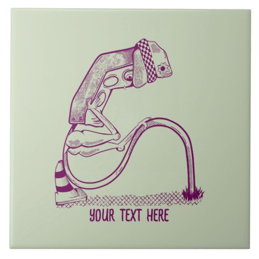 Verkeerslichten met verlaagde lichtsterkte tegeltje (Voorkant)