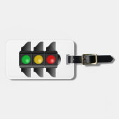 Verkeerslichten rood geel groen signaal bagagelabel (Voorkant horizontaal)