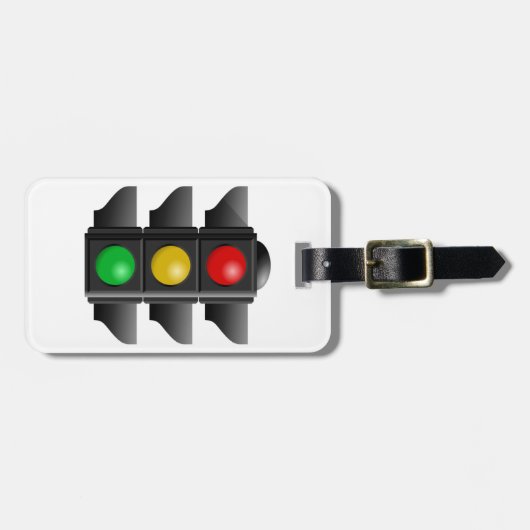 Verkeerslichten rood geel groen signaal bagagelabel (Voorkant horizontaal)