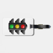 Verkeerslichten rood geel groen signaal bagagelabel (Achterkant horizontaal)