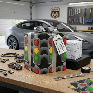 Verkeerslichten Rood Geel Groen Signaal Cadeaupapier