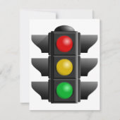 Verkeerslichten rood geel groen signaal kaart (Voorkant)