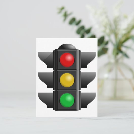 Verkeerslichten rood geel groen signaal kaart (Staand voorkant)
