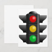 Verkeerslichten rood geel groen signaal kaart (Voorkant / Achterkant)