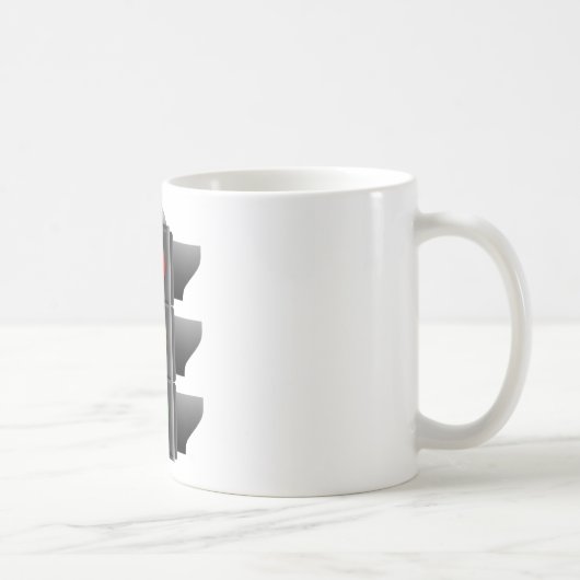 Verkeerslichten rood geel groen signaal koffiemok (Rechts)