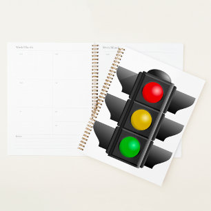 Verkeerslichten rood geel groen signaal planner