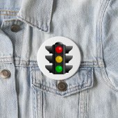 Verkeerslichten rood geel groen signaal ronde button 7,6 cm