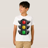 Verkeerslichten rood geel groen signaal t-shirt (Voorkant volledig)