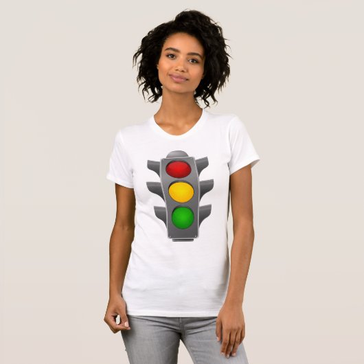 Verkeerslichten rood geel groen signaal t-shirt (Voorkant volledig)