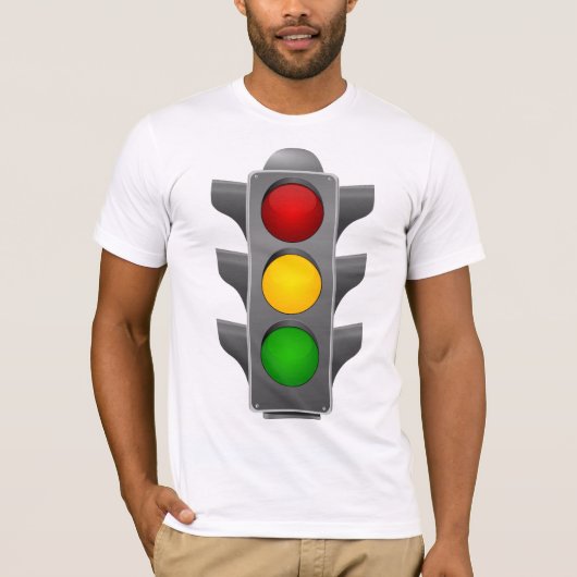 Verkeerslichten rood geel groen signaal t-shirt (Voorkant)