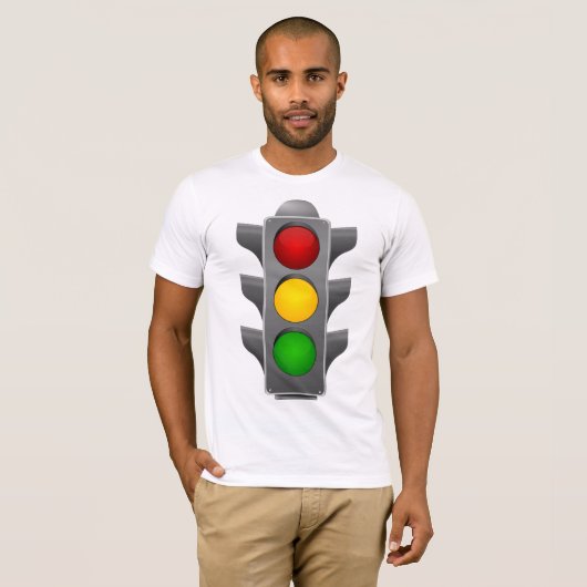 Verkeerslichten rood geel groen signaal t-shirt (Voorkant volledig)