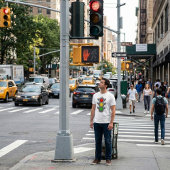 Verkeerslichten rood geel groen signaal t-shirt