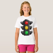 Verkeerslichten rood geel groen signaal t-shirt (Voorkant volledig)