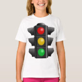 Verkeerslichten rood geel groen signaal t-shirt (Voorkant)