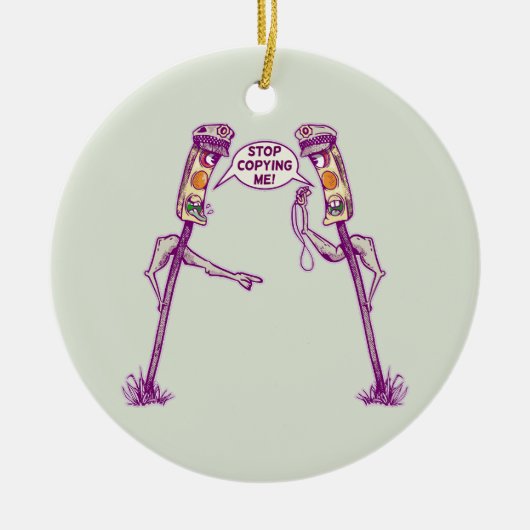 Verkeerslichten ruzie keramisch ornament (Voorkant)