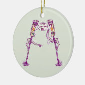 Verkeerslichten ruzie keramisch ornament (Links)