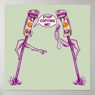 Verkeerslichten ruzie poster