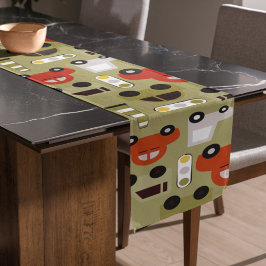 Verkeerslichten Sinaasappel auto's patroon Lange Tafelloper