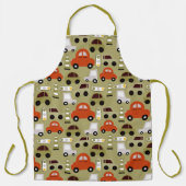 Verkeerslichten Sinaasappel auto's patroon Schort (Voorkant)