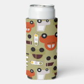 Verkeerslichten Sinaasappel auto's patroon Seltzer Blikjeskoeler (Seltzer Achterkant)